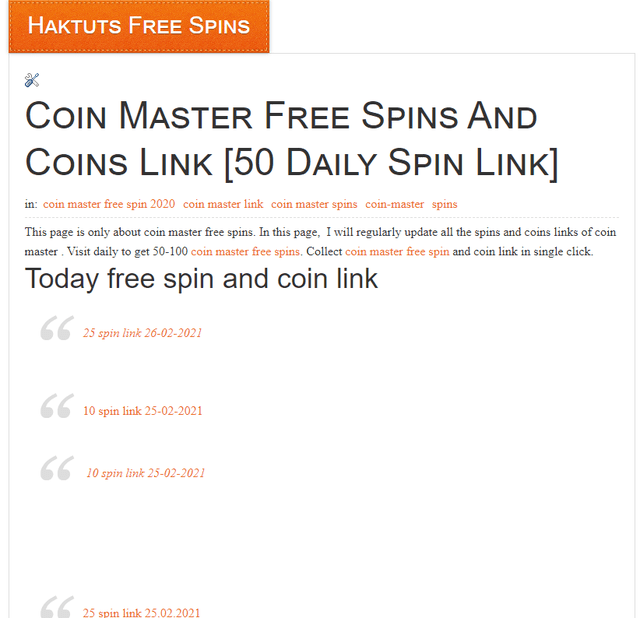 Coin Master Totally free Spins captain cooks free spins And Money Website links Today 2021