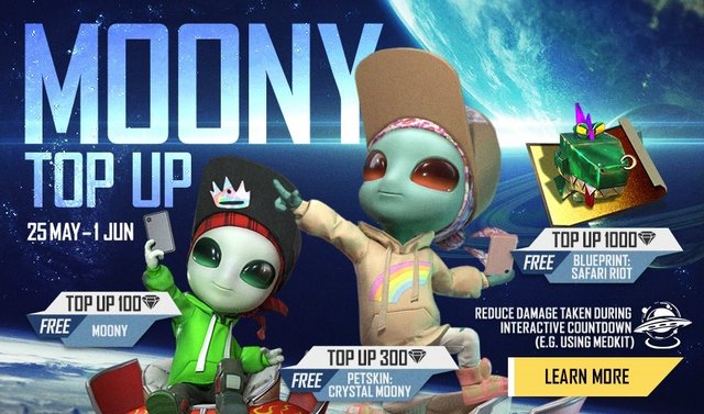 New Top Up Event In Free Fire 21 Get Moony Pet For Free More