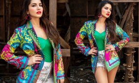 Sunny Leone Celebrates The Holi Festival With Colorful Outfit