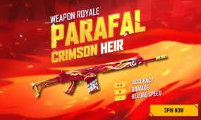 Free Fire New Weapon Royale October: Parafal Crimson Heir Skin