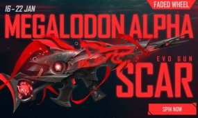 SCAR Megalodon Alpha Skin Returns In The Latest Faded Wheel In Free Fire