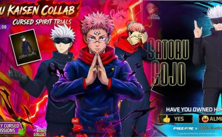 Free Fire MAX x Jujutsu Kaisen: Claim Free Satoru Gojo Gloo Wall in The Honored One Event