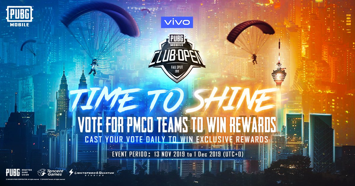 Join Time To Shine Event, Support PMCO Fall Split 2019 And Get Rewards