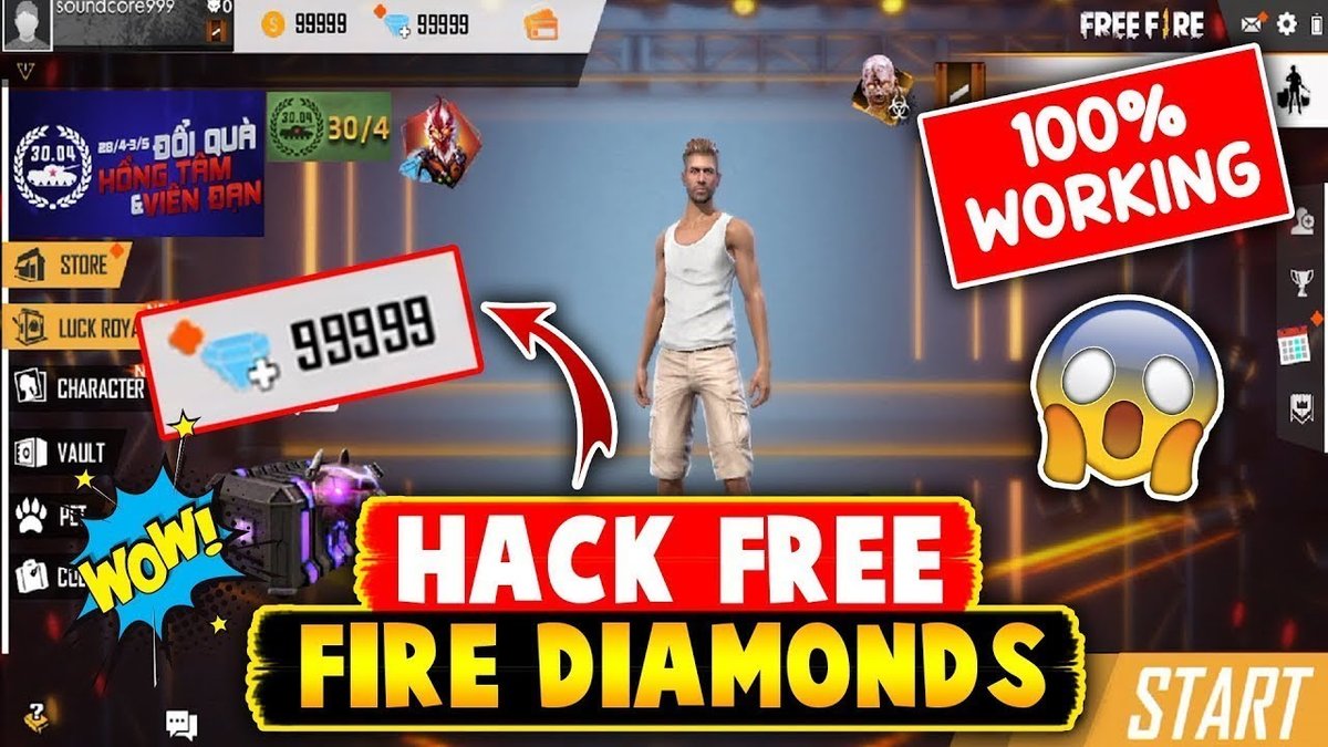 How To Hack Free Fire Diamonds 99999 App 2020