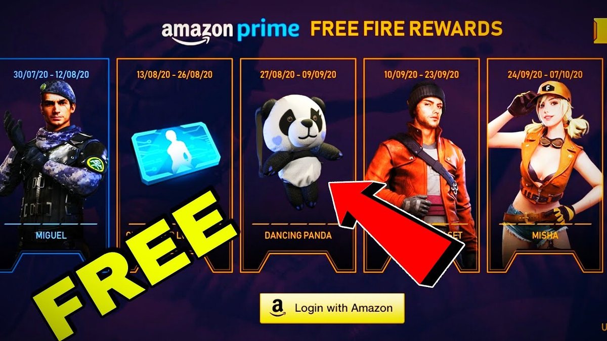 how to get amazon prime rewards in free fire