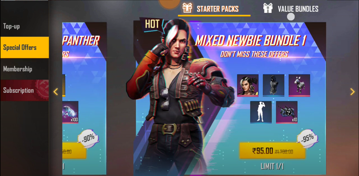 Download Free Fire Introduces Special Item Packs With Great Discounts