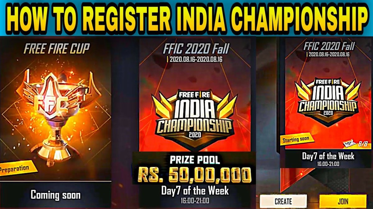 How To Register For The Free Fire India Championship 2020