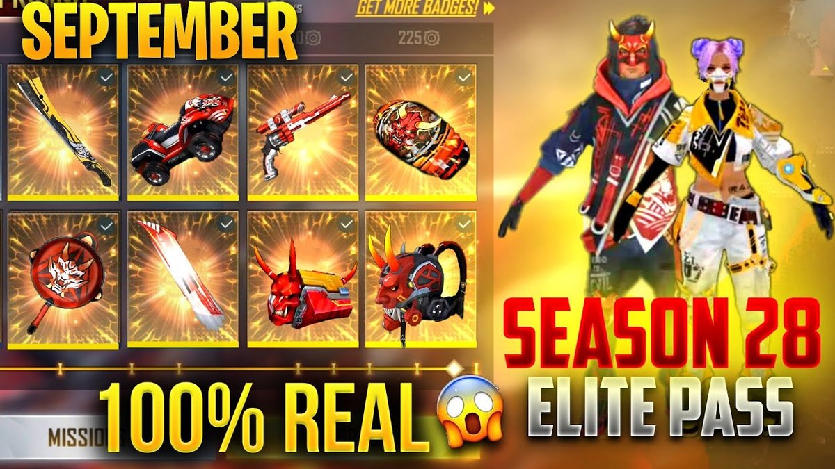 Free Fire Elite Pass Season 28 Rewards Leaked