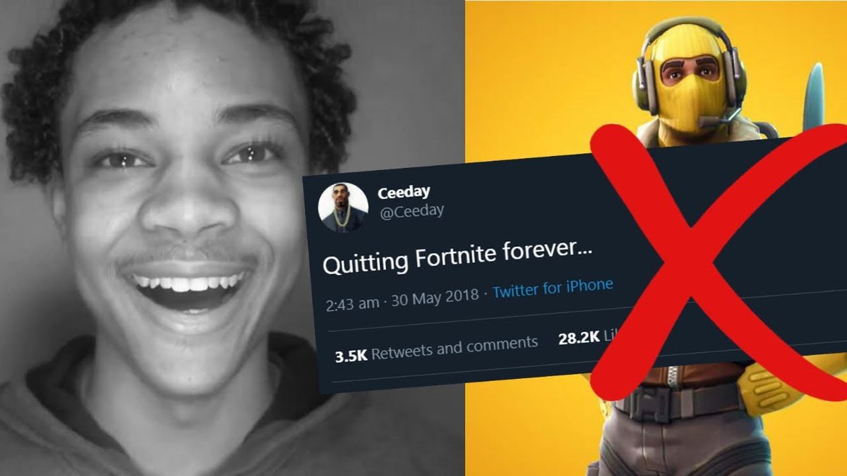 Disappointed At Developers, YouTuber Ceeday Says Goodbye To Fortnite.