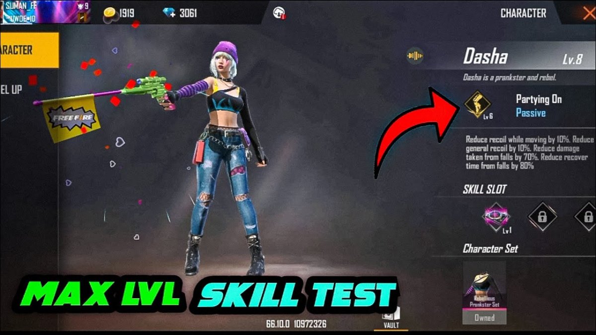 How To Play Character 'Dasha' In Garena Free Fire?