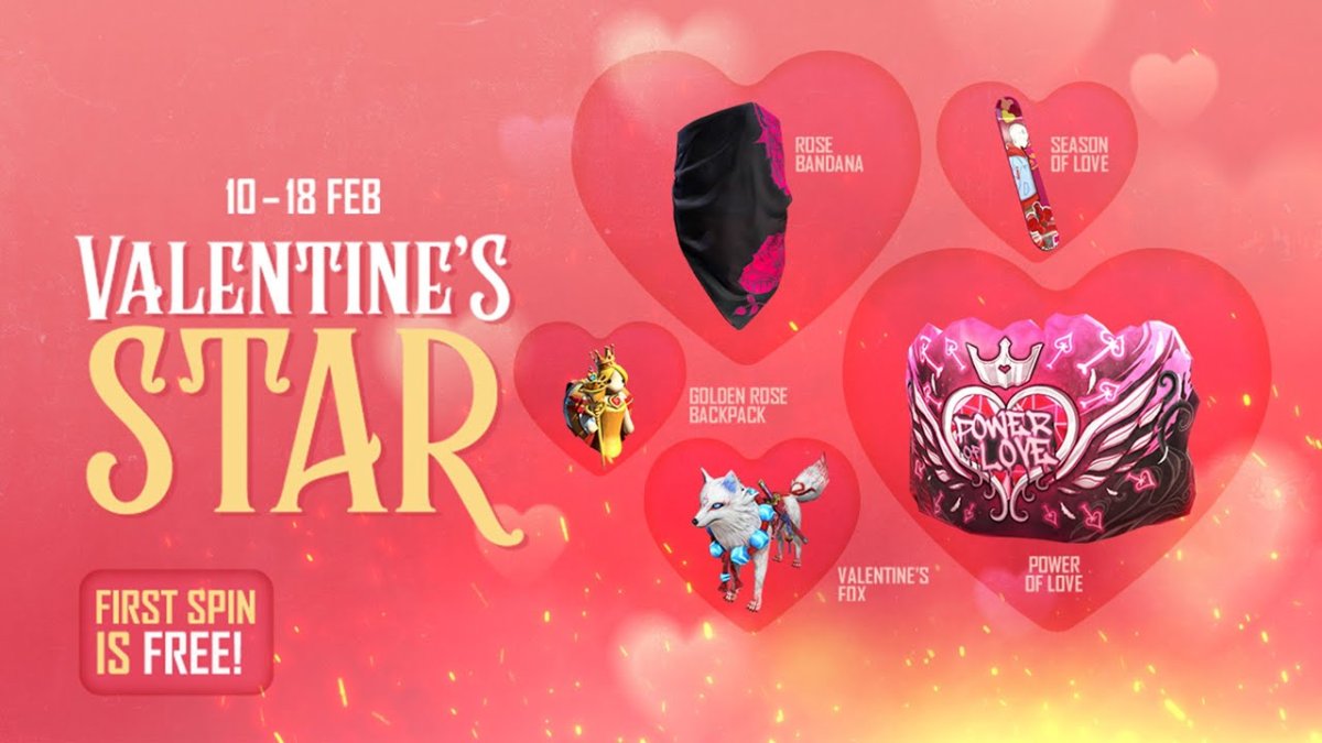 Garena Free Fire List Of Rewards In The Valentine S Star Event