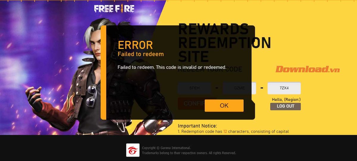 Free Fire Redeem Code Problem: What Prevents You From Redeeming Codes?