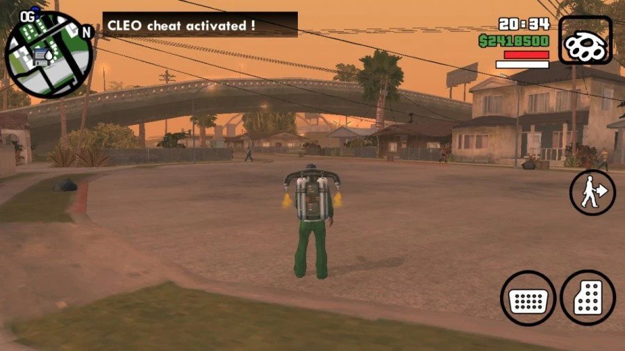 open cleo menu in gta sa android