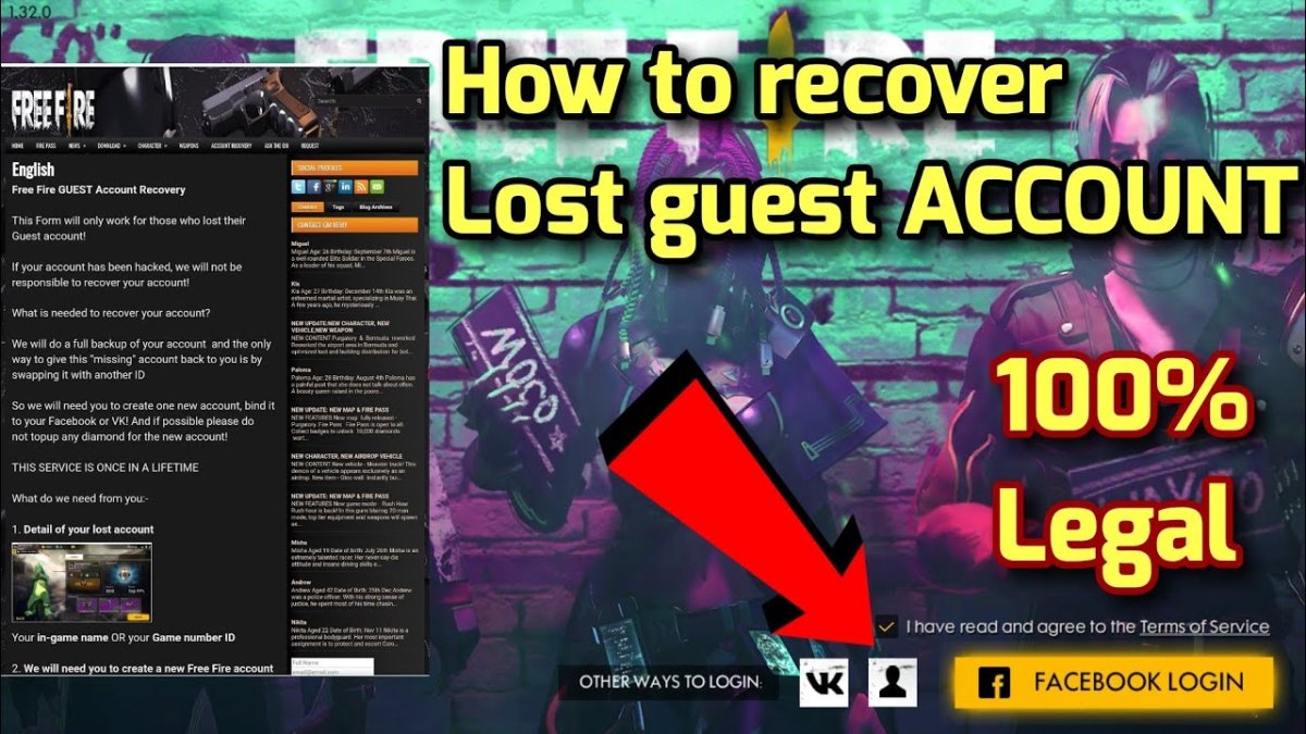 How to recover lost Free Fire ID and password