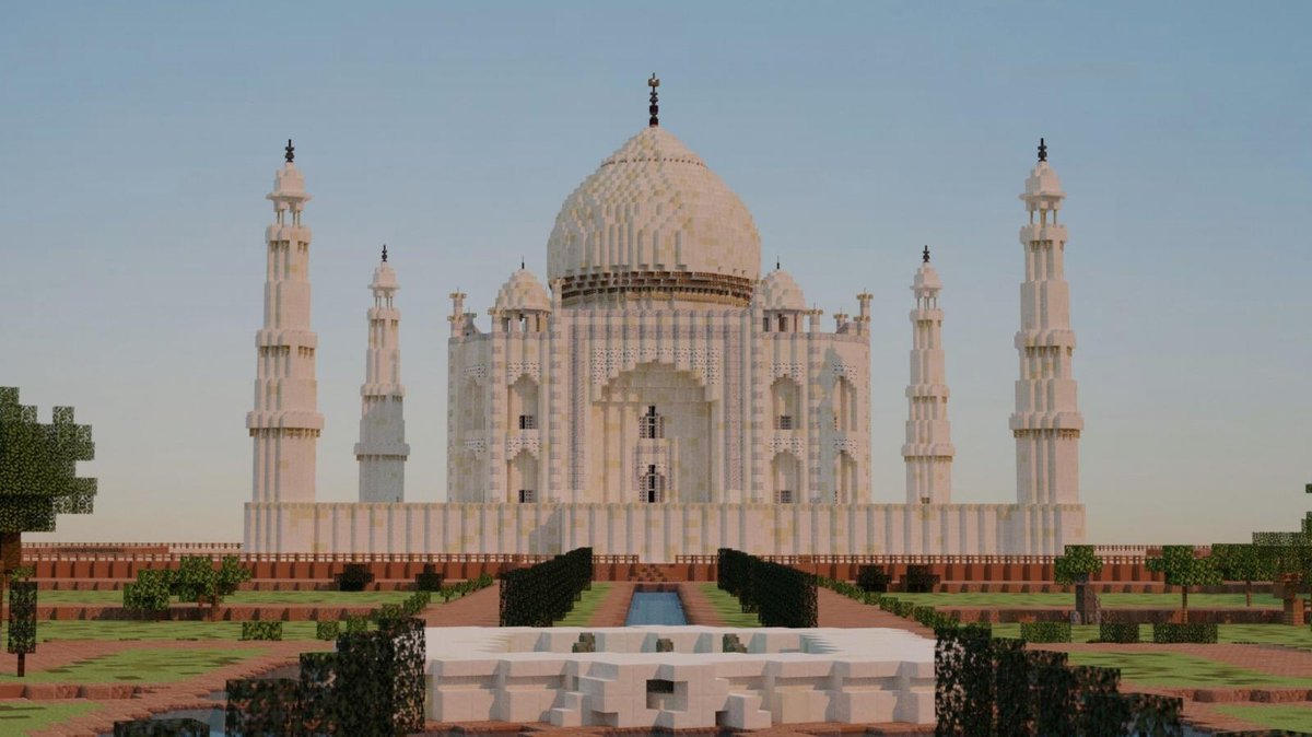 Minecraft Gamer Builds 1:1 Model Of The Taj Mahal In Real Life