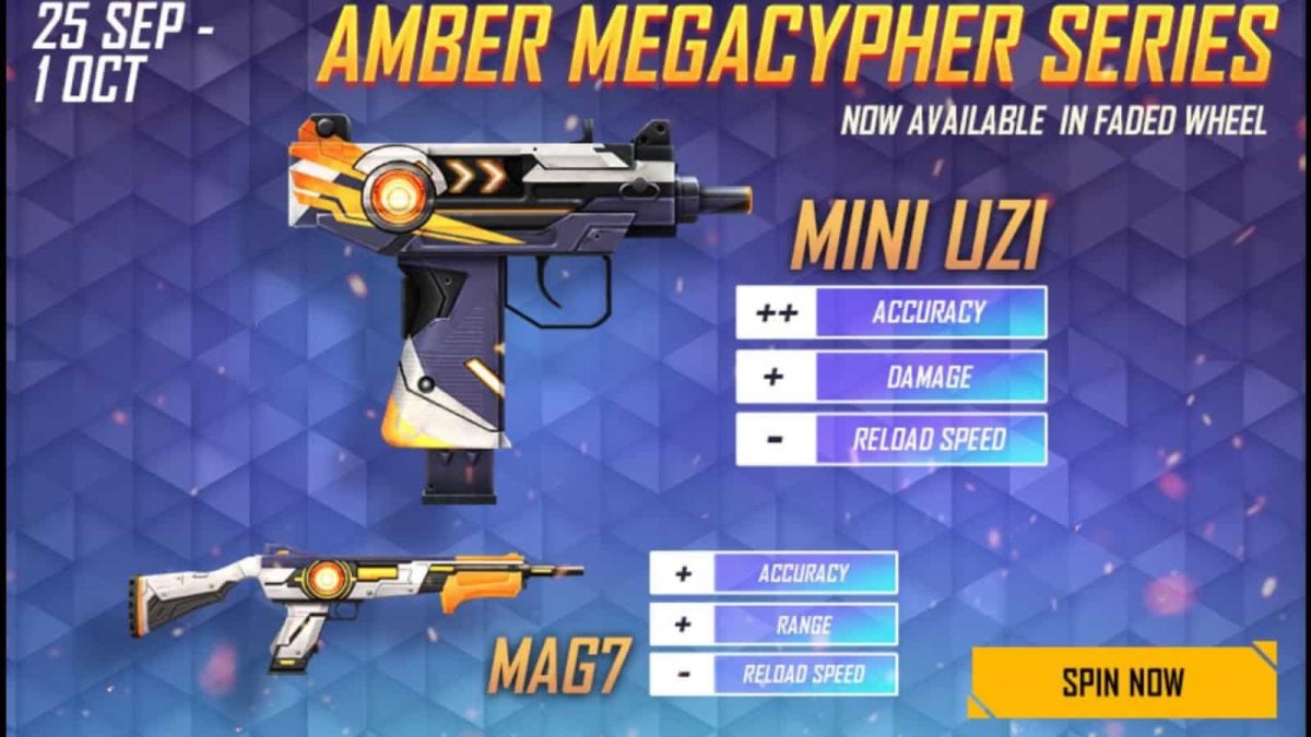 New Faded Wheel Event In Free Fire Get Amber Megacypher Skins Now