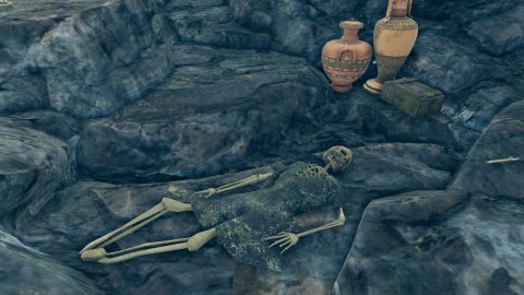 Assassin creed odyssey underwater skeleton