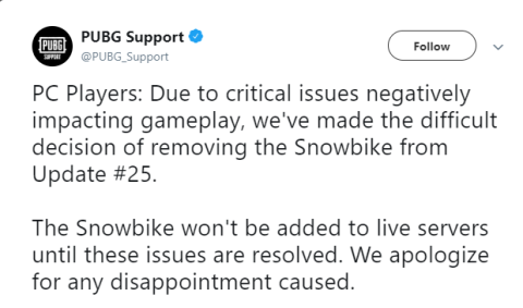 Pubg Snowbike Removal