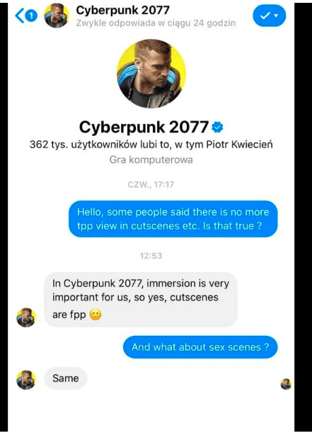 Cyberpunk 2077 Will Be A Full First Person Game To