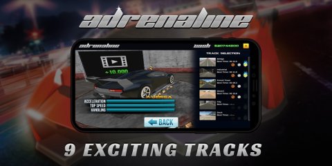 Adrenaline Android Screenshot Trackselection