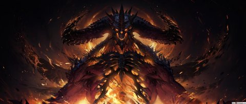 Diablo Olumsuz Yangin Demon Duvar Kagidi 5120x2160