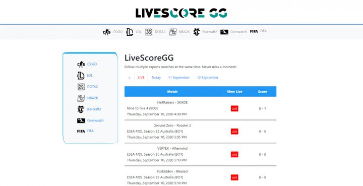 All Livescore Results In A Convenient Format - GURU8