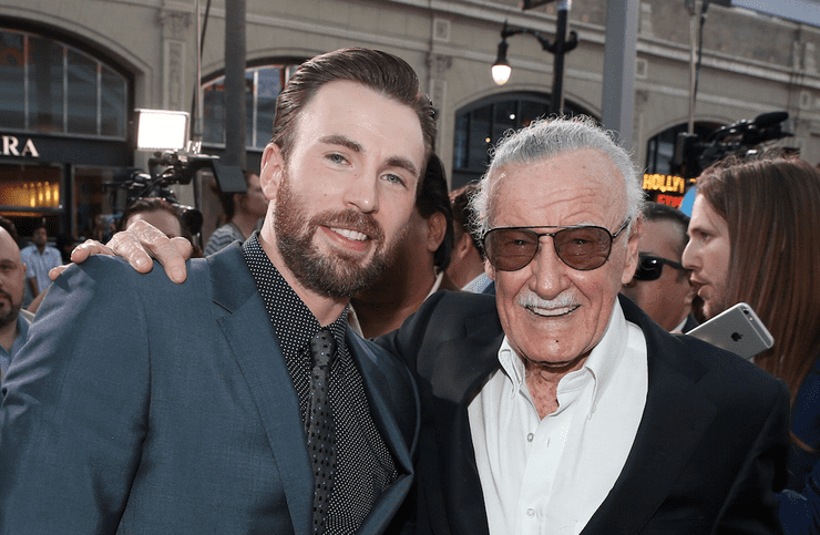 Image result for stan lee and chris evans