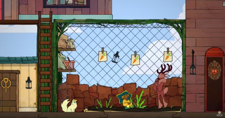 Stella is having a great time with her neighbors