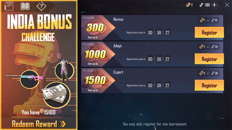 Pubg Mobile India Bonus Challenge Guide 0 21 Scree