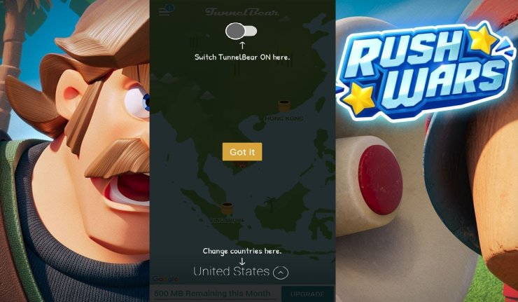 Rush Wars Tunnelbear On