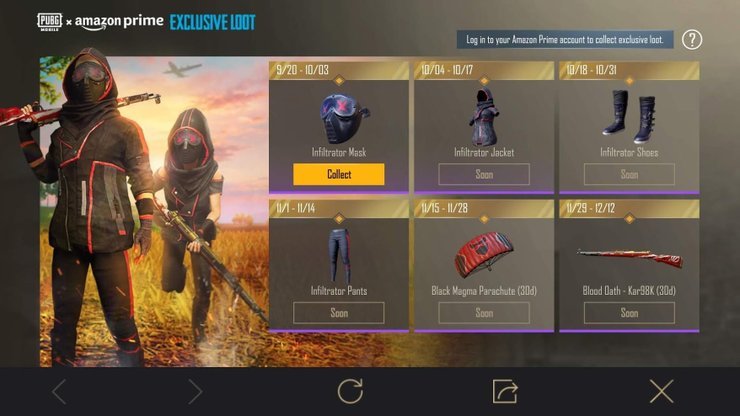 Exclusive Twitch Prime Loot From The PUBG Mobile And  Collaboration