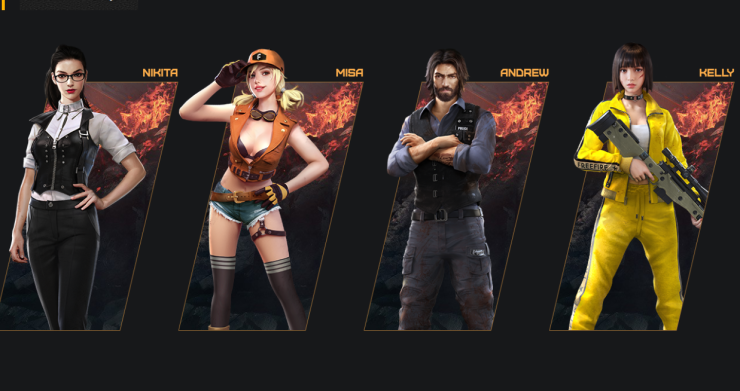 Free Fire Characters Name - update free fire 2020