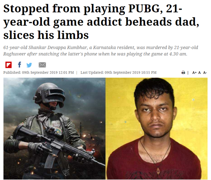 Pubg Addict Kill Dad For Stopping Him From Playing