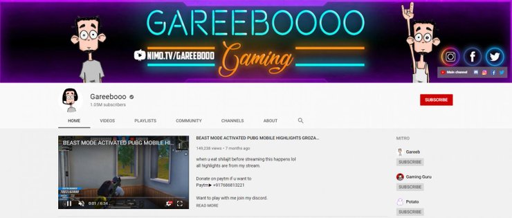 Gareebooo Gaming Channel