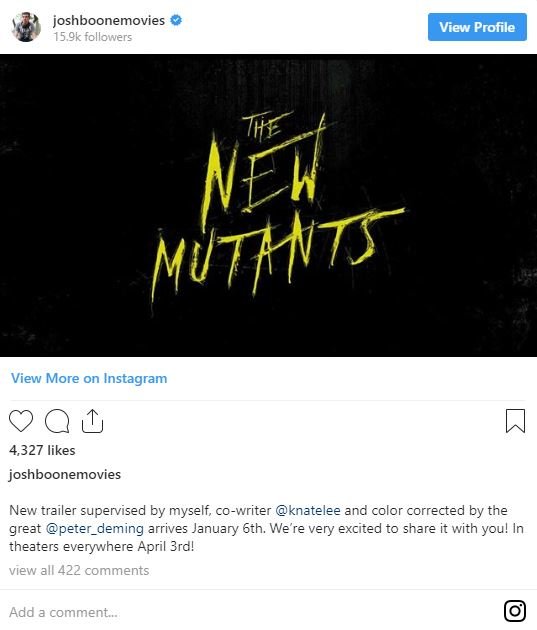 The New Mutants New Trailer Coming Soon 1