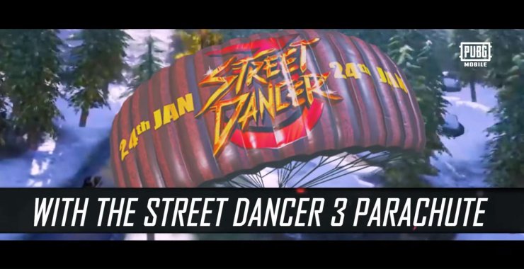 Pubg Mobile X Street Dancer 3d Parachute Available
