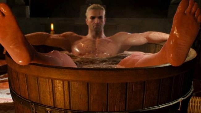 geralt witcher bathtub