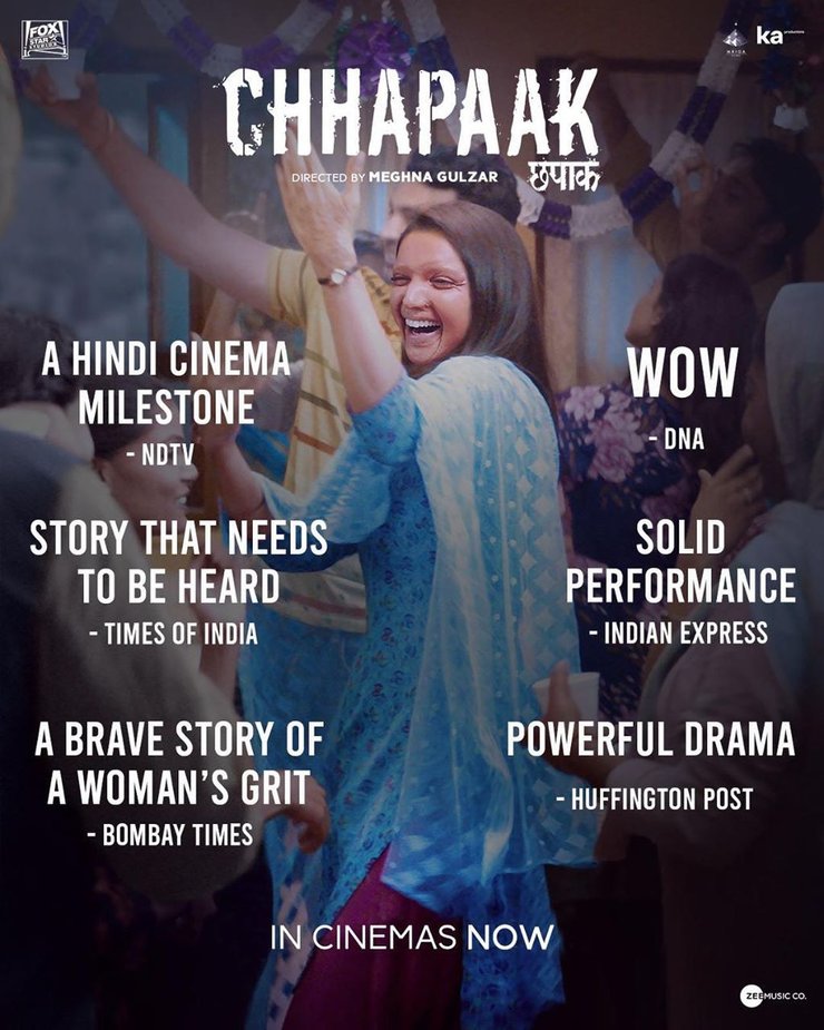 Her Latesr Film Chhapaak Is A Big Success