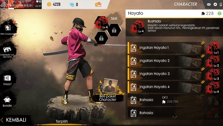Everything You Need To Know About Free Fire Character Hayato