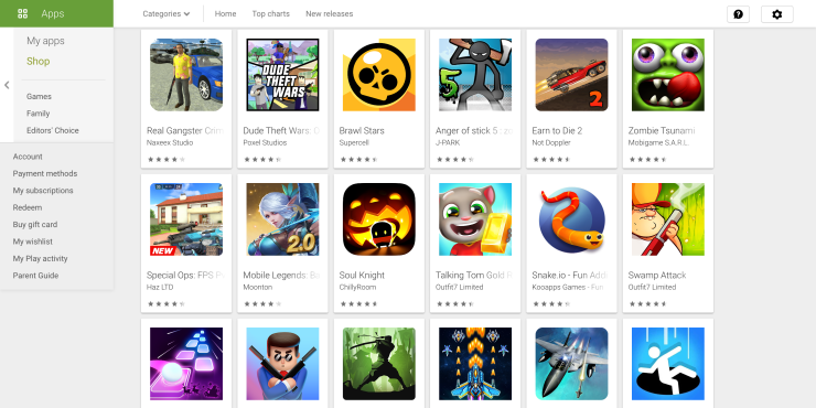 Google play store pc games