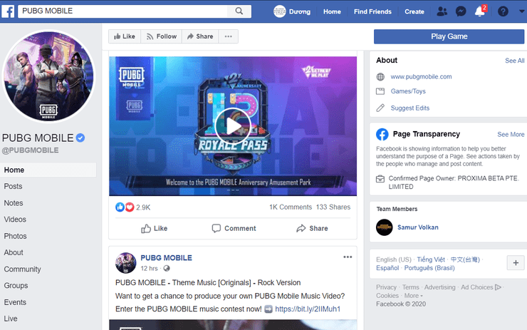 pubg mobile fb