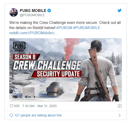 Pubg Mobile S Crew Challenge Is Getting A Security Update