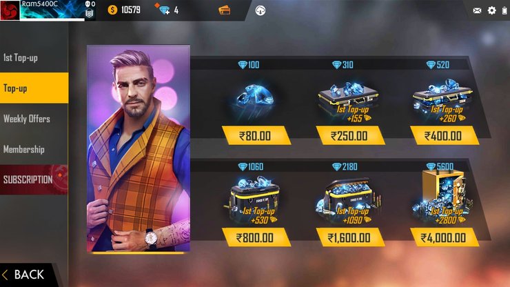 free fire top up free app download