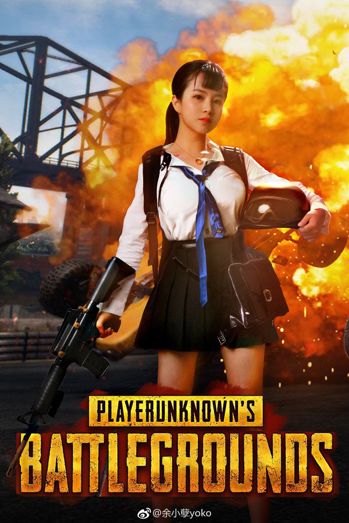 Lại nóng mắt với cosplay PUBG mặt học sinh nhưng lại ngực... khủng
