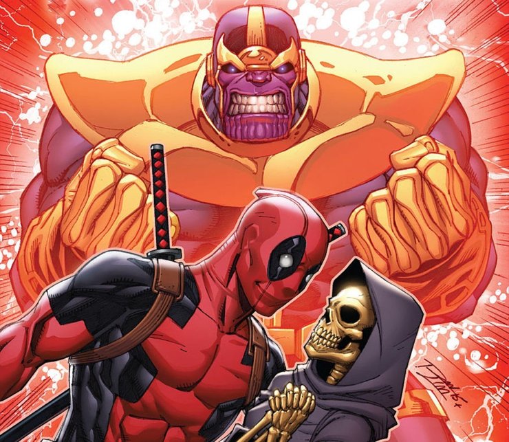 Deadpool Vs Thanos And Death 1024x890