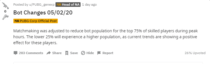 Pubg Devs Reduced The Number Of Bots