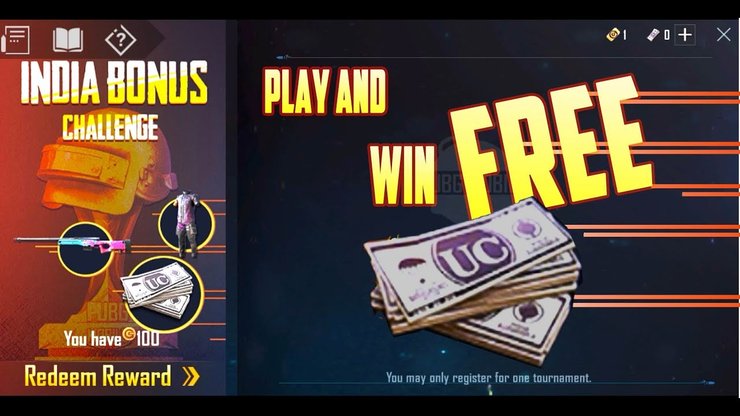 Pubg Mobile India Bonus Challenge Uc Reward