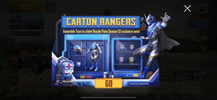 pubg mobile carton rangers event season 13