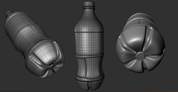 plastic bottle bottom axis