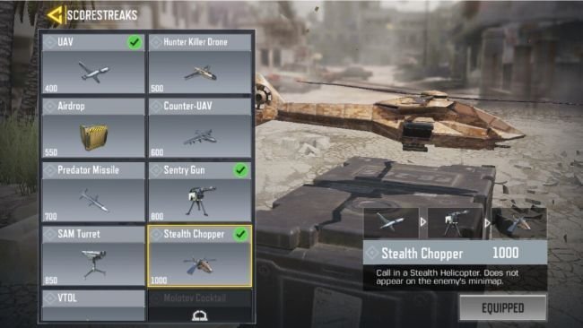 how to change scorestreaks in call of duty mobile